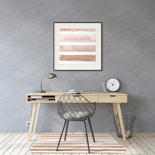 Tapis bureau Rayures marron