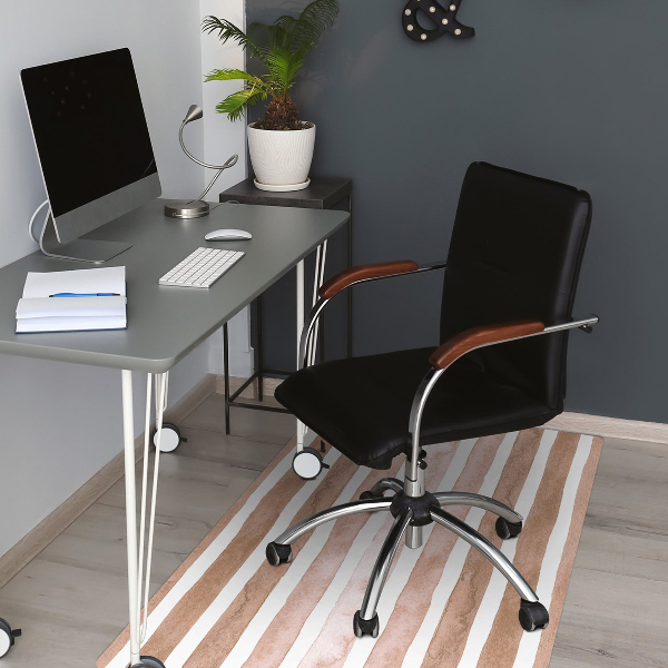 Tapis bureau Rayures marron