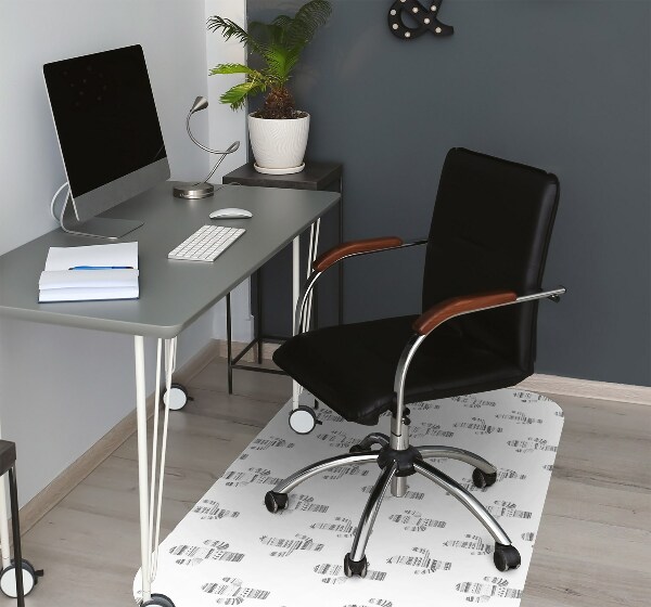 Tapis de chaise Cacti noir et blanc