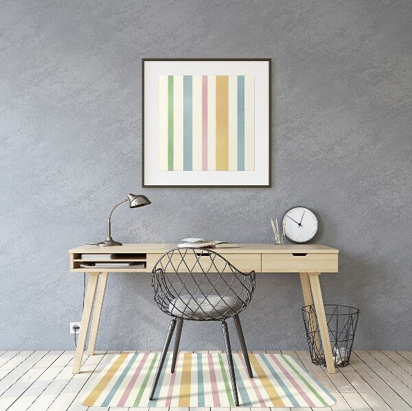Tapis pour chaise de bureau Lignes colorées