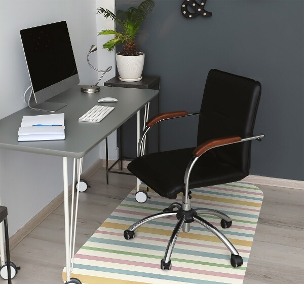 Tapis pour chaise de bureau Lignes colorées