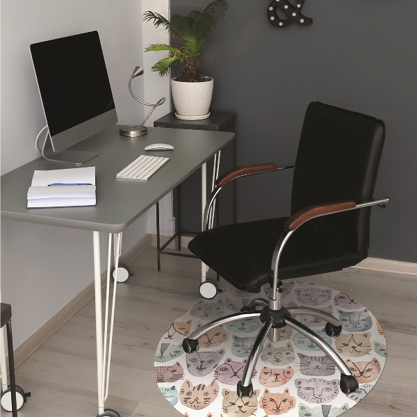 Tapis bureau Chats aquarelles