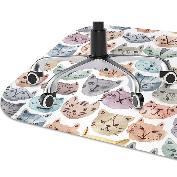 Tapis bureau Chats aquarelles