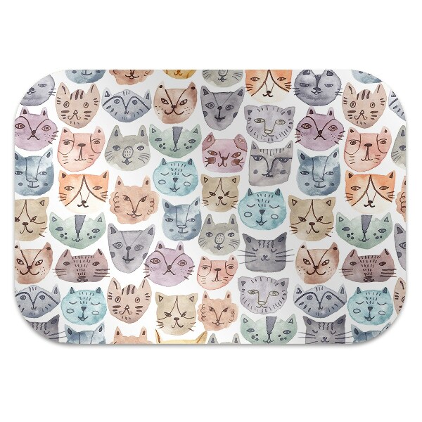 Tapis bureau Chats aquarelles