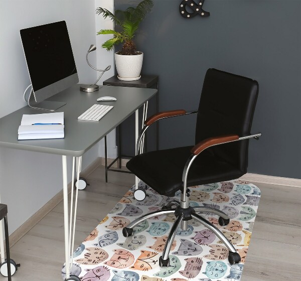 Tapis bureau Chats aquarelles