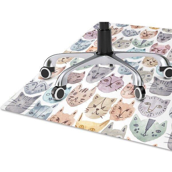 Tapis bureau Chats aquarelles