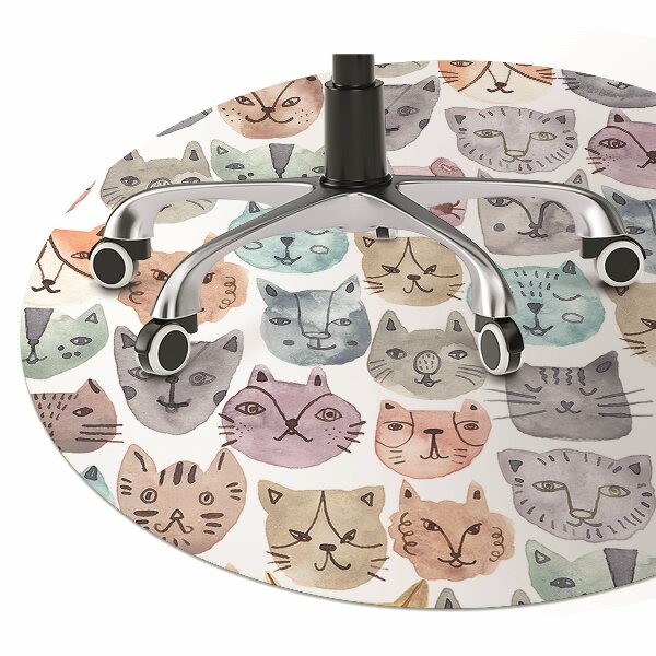 Tapis bureau Chats aquarelles