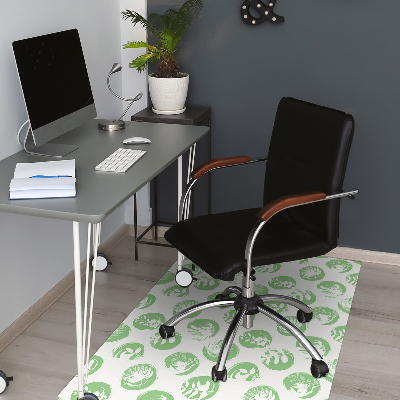 Tapis pour chaise de bureau Plantes dans des points