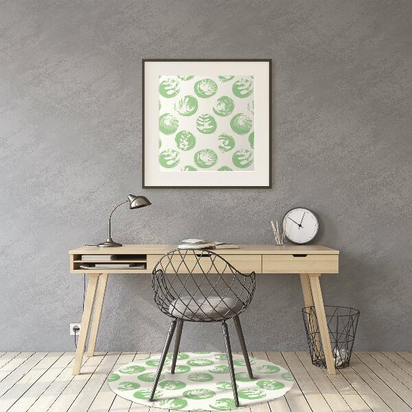 Tapis pour chaise de bureau Plantes dans des points