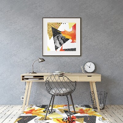 Tapis fauteuil bureau Triangles géométriques