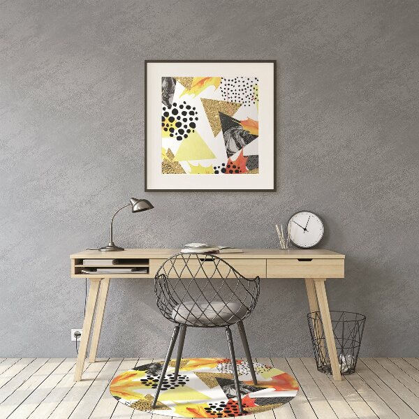 Tapis fauteuil bureau Triangles géométriques