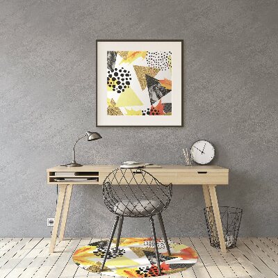 Tapis fauteuil bureau Triangles géométriques