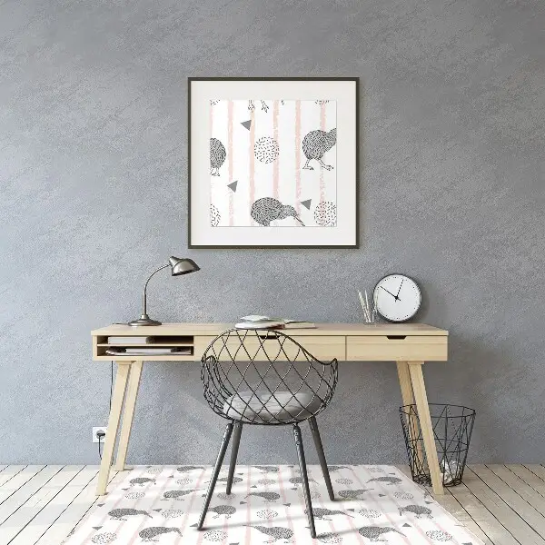 Tapis de chaise de bureau Modèle d'oiseaux kiwi