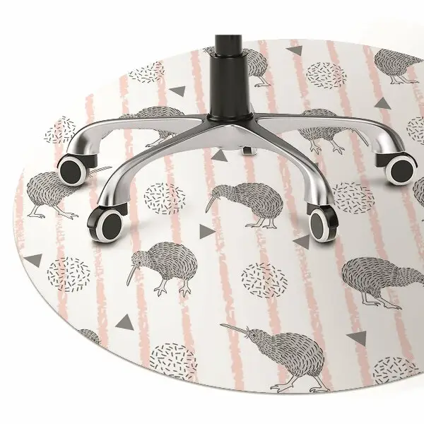 Tapis de chaise de bureau Modèle d'oiseaux kiwi