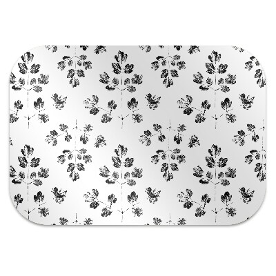 Tapis fauteuil bureau do biura Motif noir et blanc