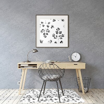 Tapis fauteuil bureau do biura Motif noir et blanc