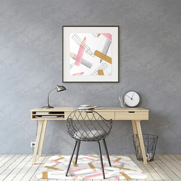 Tapis bureau Modèle de crayons
