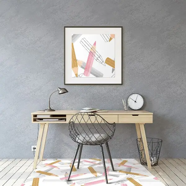 Tapis bureau Modèle de crayons