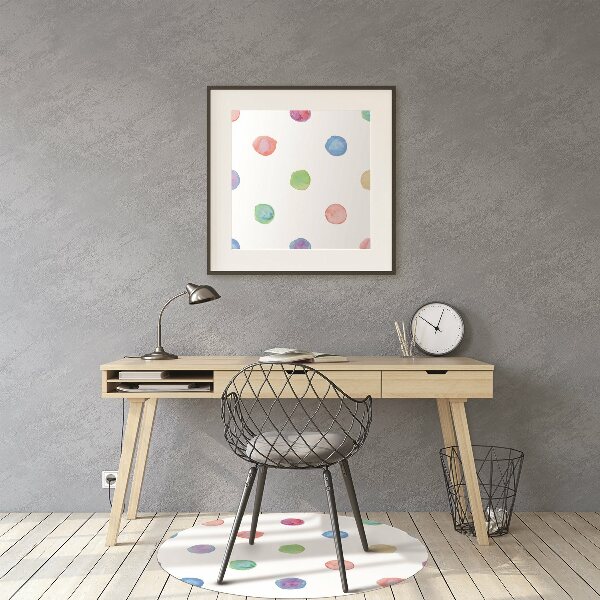 Tapis de chaise de bureau Points colorés