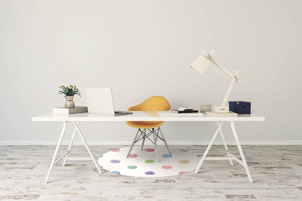 Tapis de chaise de bureau Points colorés