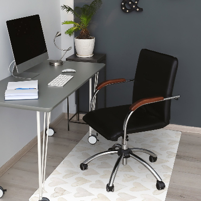 Tapis pour chaise de bureau Cœurs subtils