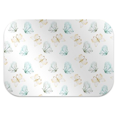 Tapis de chaise de bureau Papillons