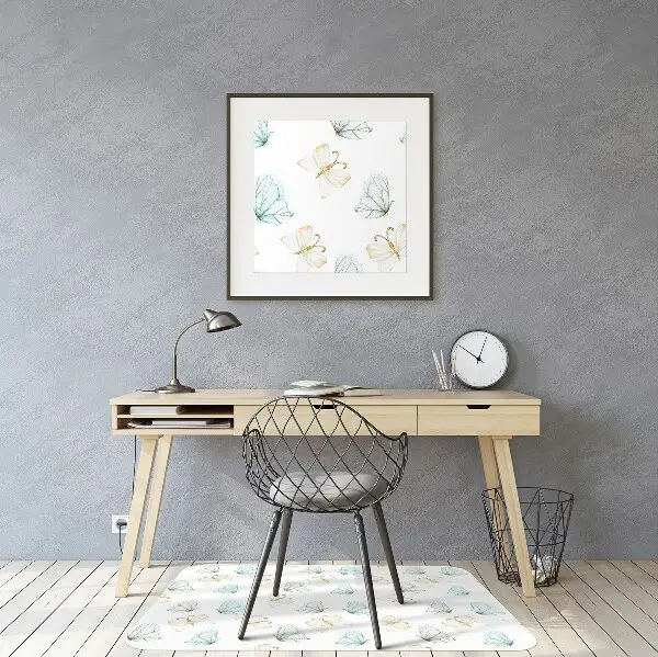 Tapis de chaise de bureau Papillons