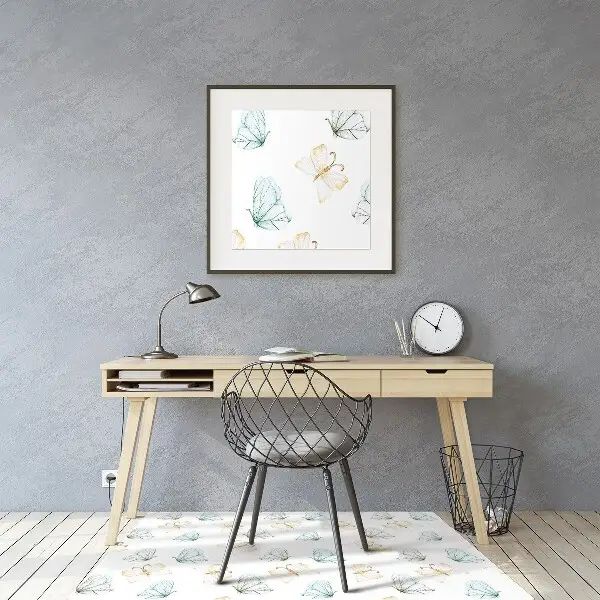 Tapis de chaise de bureau Papillons