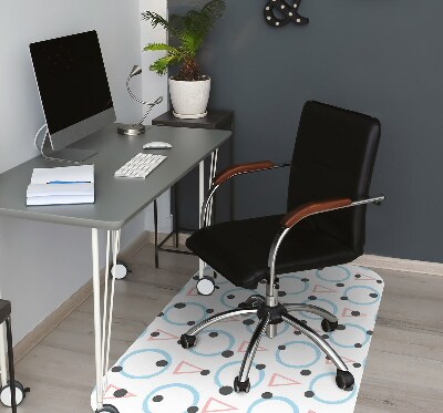 Tapis de chaise de bureau Roues et triangles