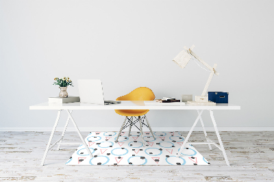 Tapis de chaise de bureau Roues et triangles