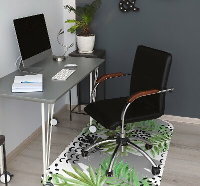 Tapis fauteuil bureau do biura Feuilles tropicales