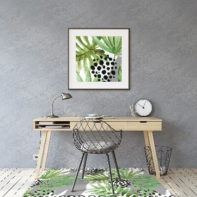 Tapis fauteuil bureau do biura Feuilles tropicales