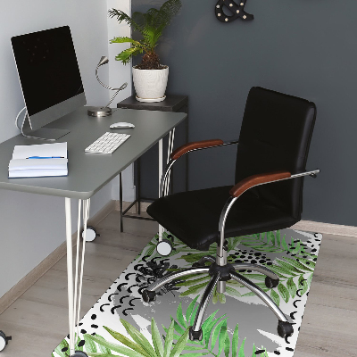 Tapis fauteuil bureau do biura Feuilles tropicales