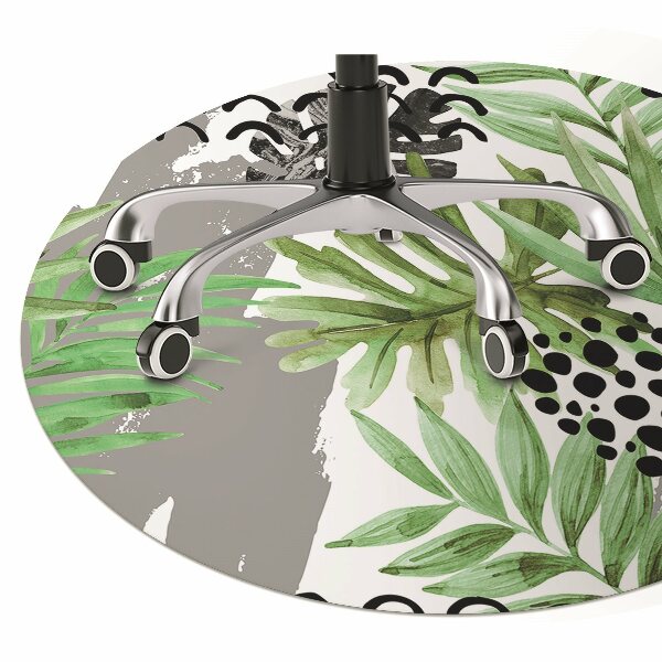 Tapis fauteuil bureau do biura Feuilles tropicales