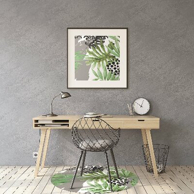 Tapis fauteuil bureau do biura Feuilles tropicales