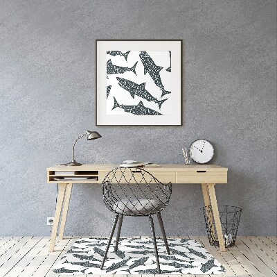 Tapis fauteuil bureau do biura Typographie de requin