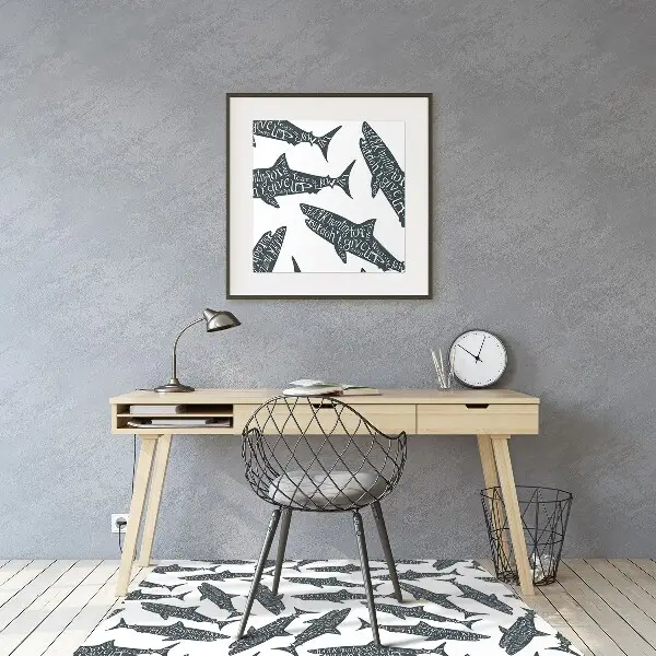 Tapis fauteuil bureau do biura Typographie de requin