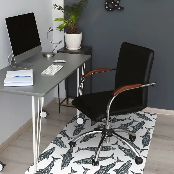Tapis fauteuil bureau do biura Typographie de requin