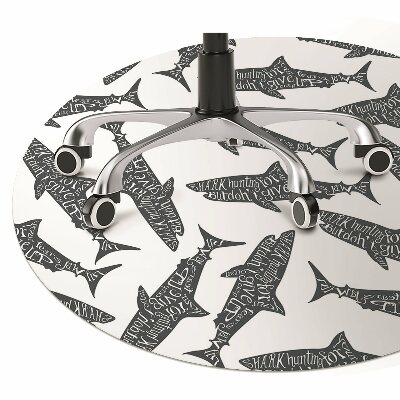 Tapis fauteuil bureau do biura Typographie de requin