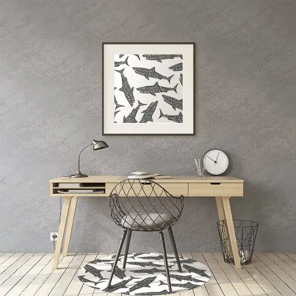 Tapis fauteuil bureau do biura Typographie de requin