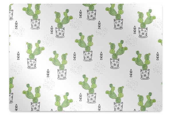 Tapis de chaise de bureau Cactus verts