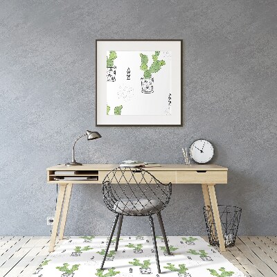 Tapis de chaise de bureau Cactus verts