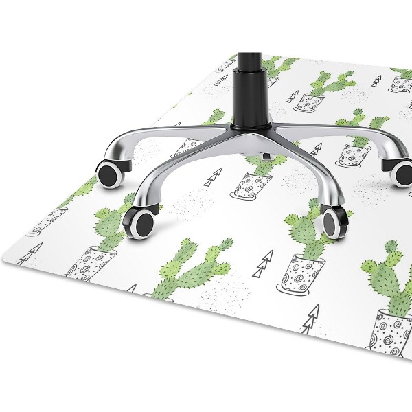 Tapis de chaise de bureau Cactus verts