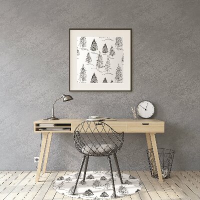 Tapis pour chaise de bureau Arbre de Noël d'hiver