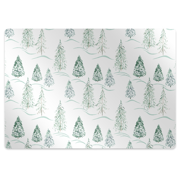 Tapis pour chaise de bureau Arbre de Noël d'hiver