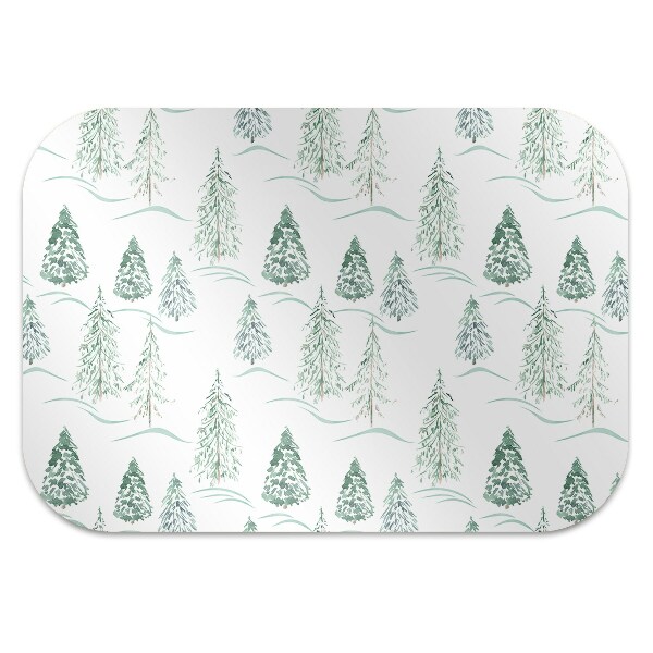 Tapis pour chaise de bureau Arbre de Noël d'hiver