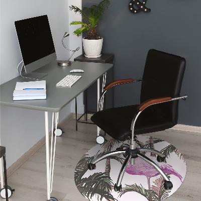 Tapis pour chaise de bureau Flamingos dans la paume