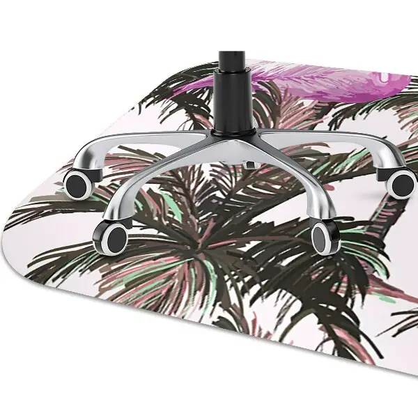 Tapis pour chaise de bureau Flamingos dans la paume
