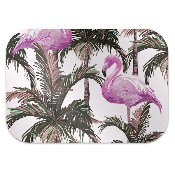Tapis pour chaise de bureau Flamingos dans la paume