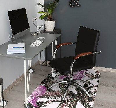 Tapis pour chaise de bureau Flamingos dans la paume